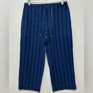 Lauren Ralph Lauren High Rise Striped Jean Capris Size 6